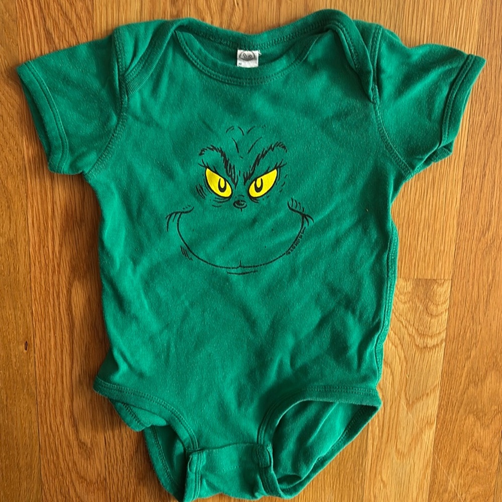 18M Grinch Onesie Bodysuit